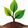 Icon depicting natural roots and leaves, symbolizing ingredient sourcing.